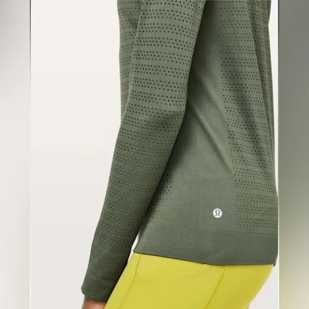 Lululemon Breeze By Long Sleeve Top Barracks Green